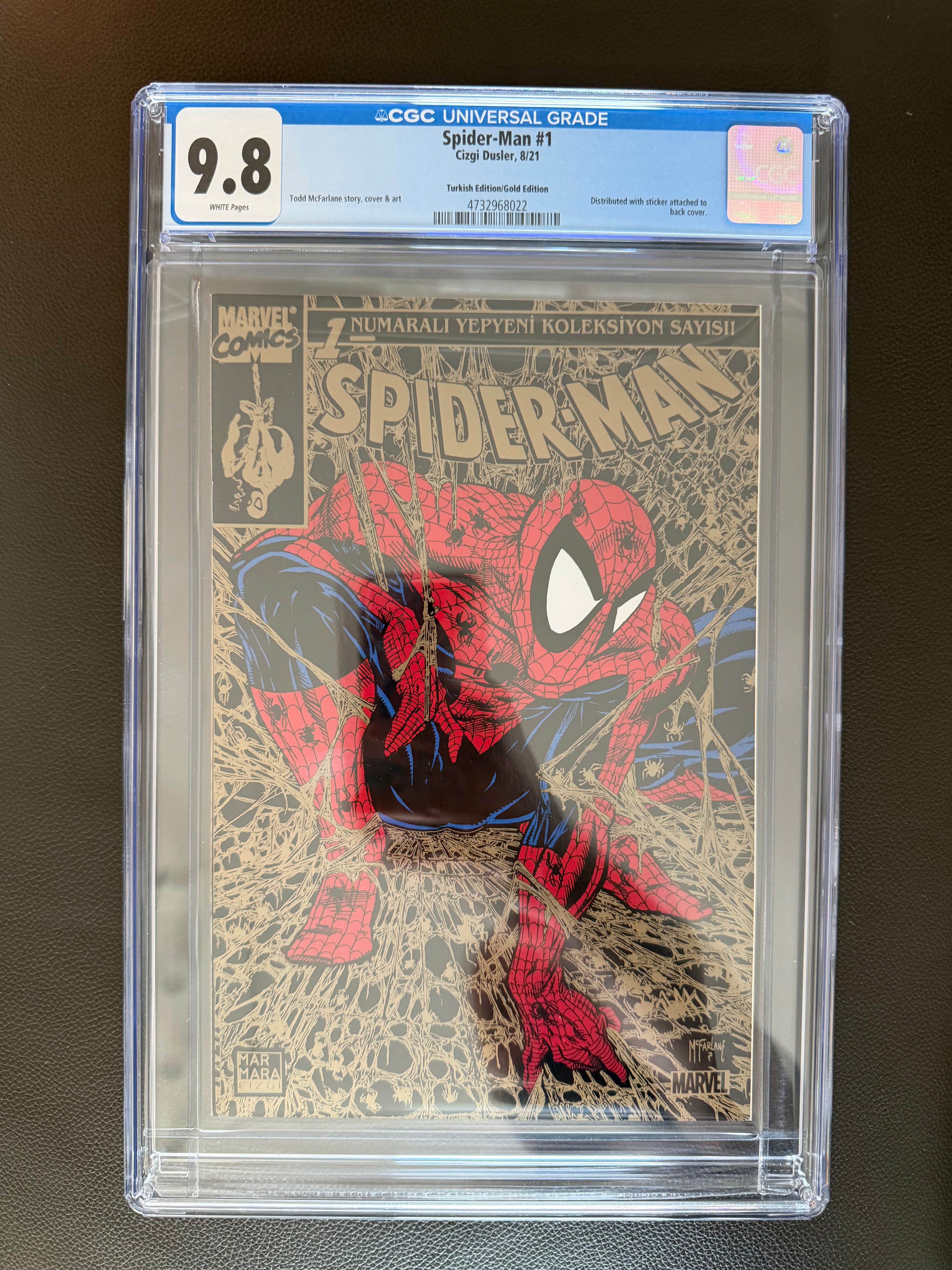 Spider-Man #1 (McFarlane) Gold Edition Turkish Edition CGC 9.8 – Todd McFarlane Story, Cover & Art