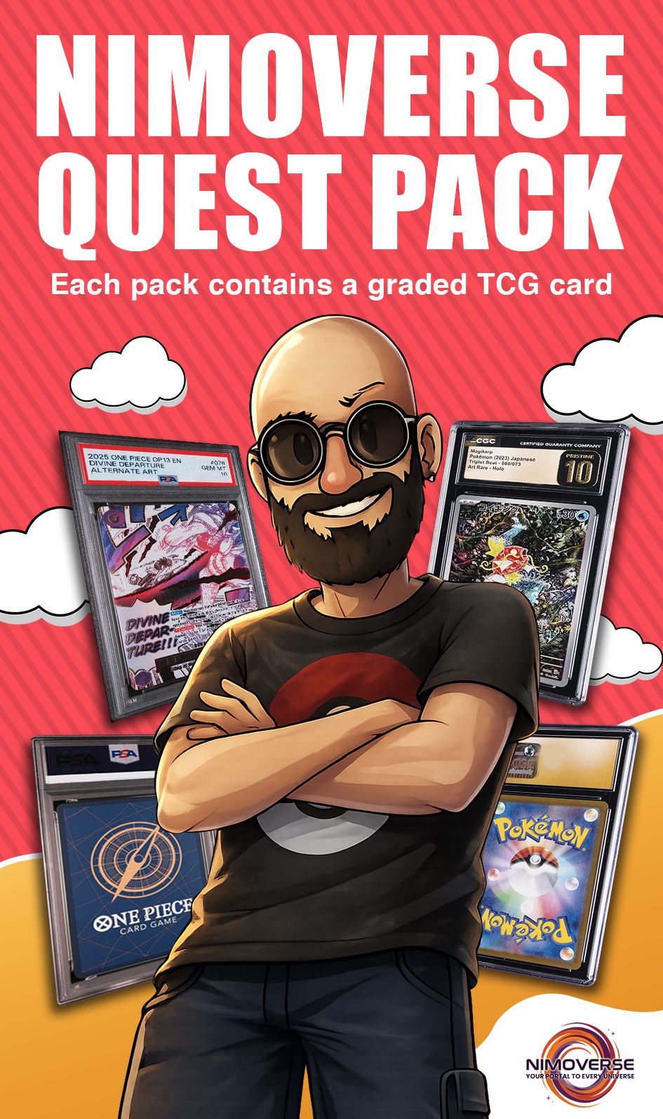 Nimoverse Quest Pack – Mystery TCG Slab Pack (1 Graded Card per Pack)