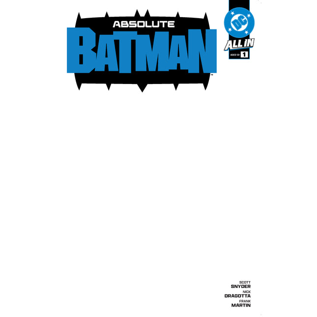 Absolute Batman #1 White Blank Variant English (FOMO Books)