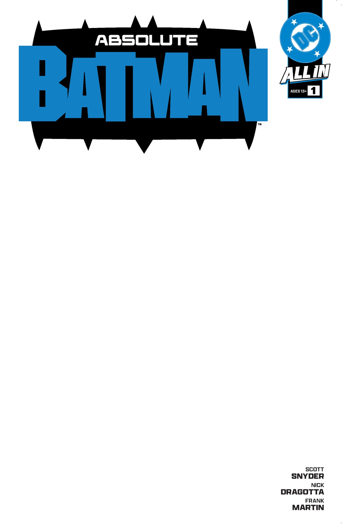 Absolute Batman #1 White Blank Variant English (FOMO Books)