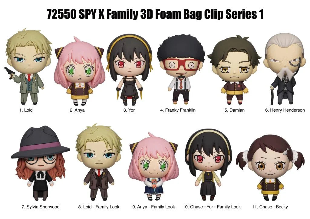 Monogram: Spy X Family 3D Foam Bag Clip (Series 1) - Blind box