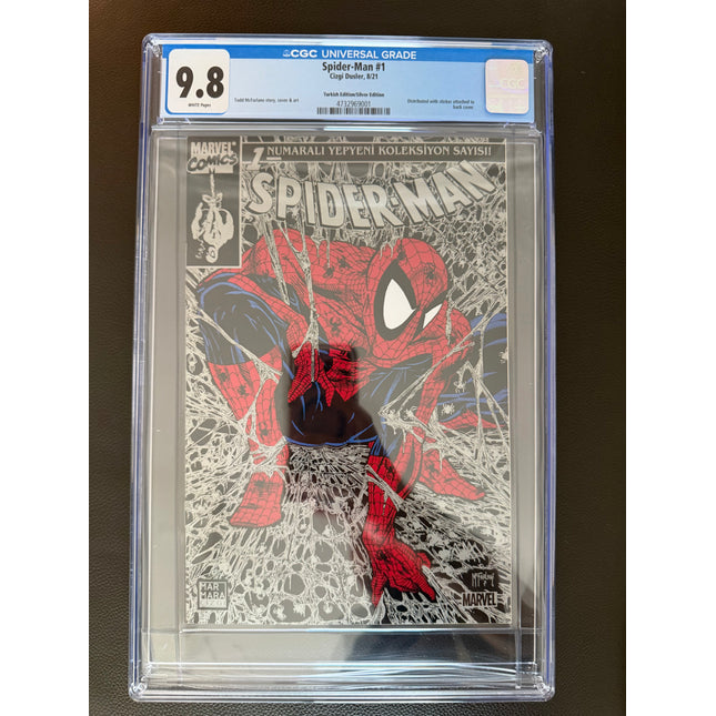 Spider-Man #1 (McFarlane) Silver Edition Turkish Edition CGC 9.8 – Todd McFarlane Story, Cover & Art