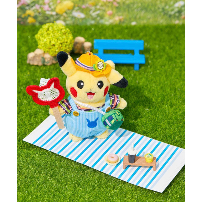 Olive Young x Pokemon - Overall Outfit Pikachu Plush Keychain