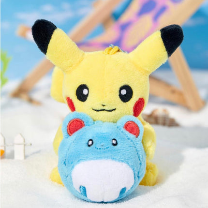 Olive Young x Pokemon - Marill Beach Ball Pikachu Plush Keychain