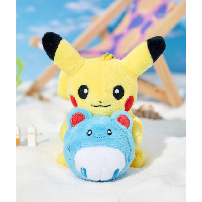Olive Young x Pokemon - Marill Beach Ball Pikachu Plush Keychain