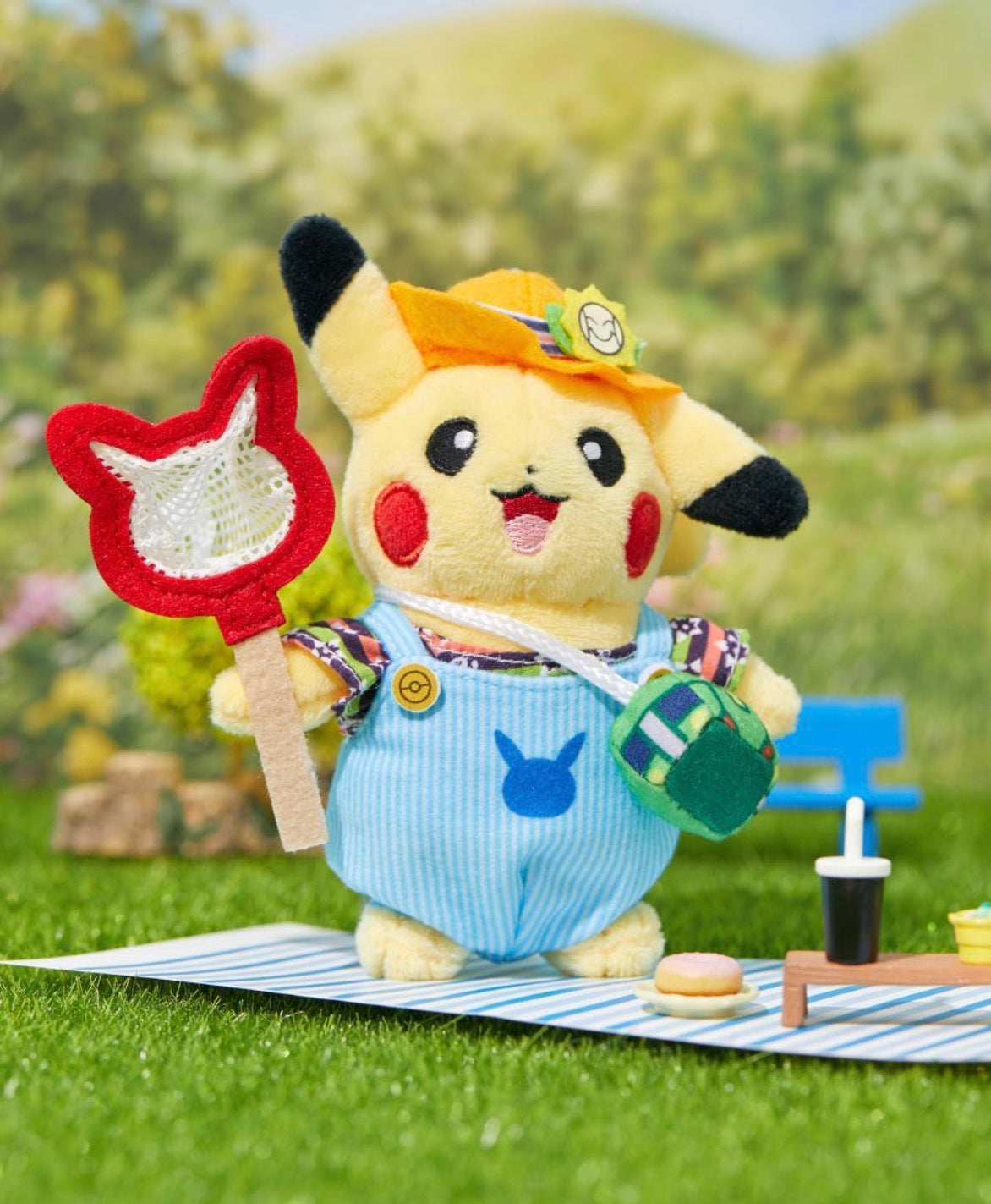 Olive Young x Pokemon - Overall Outfit Pikachu Plush Keychain