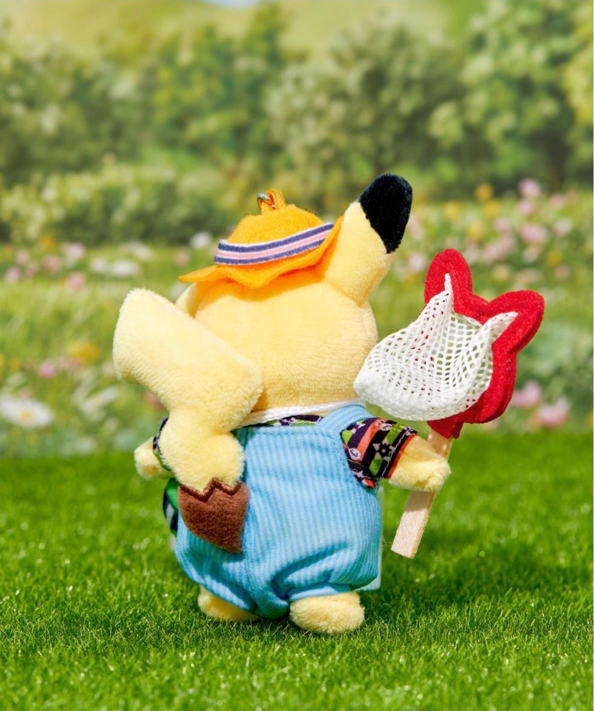 Olive Young x Pokemon - Overall Outfit Pikachu Plush Keychain