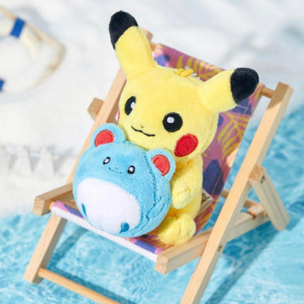 Olive Young x Pokemon - Marill Beach Ball Pikachu Plush Keychain