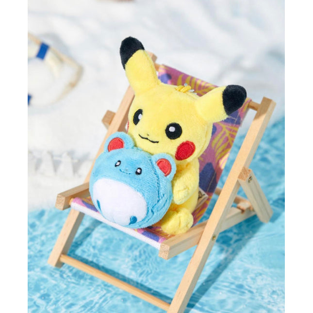 Olive Young x Pokemon - Marill Beach Ball Pikachu Plush Keychain