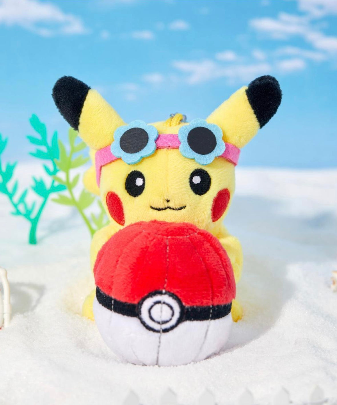 Olive Young x Pokemon - Sunglasses Pikachu Plush Keychain