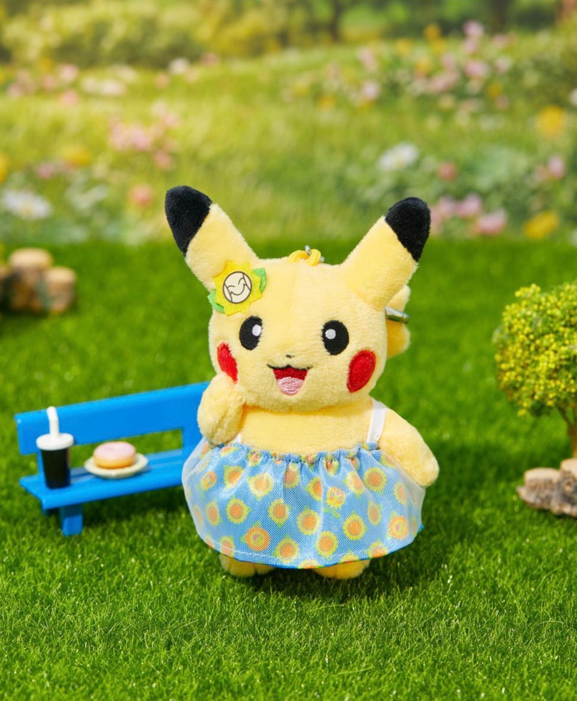 Olive Young x Pokemon - One Piece Outfit Pikachu Plush Keychain