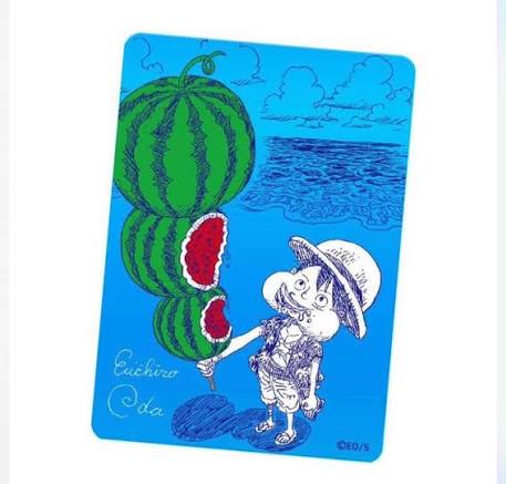 One Piece X Nastucomi 2026 Luffy “Watermelon” Metallic Promo Card