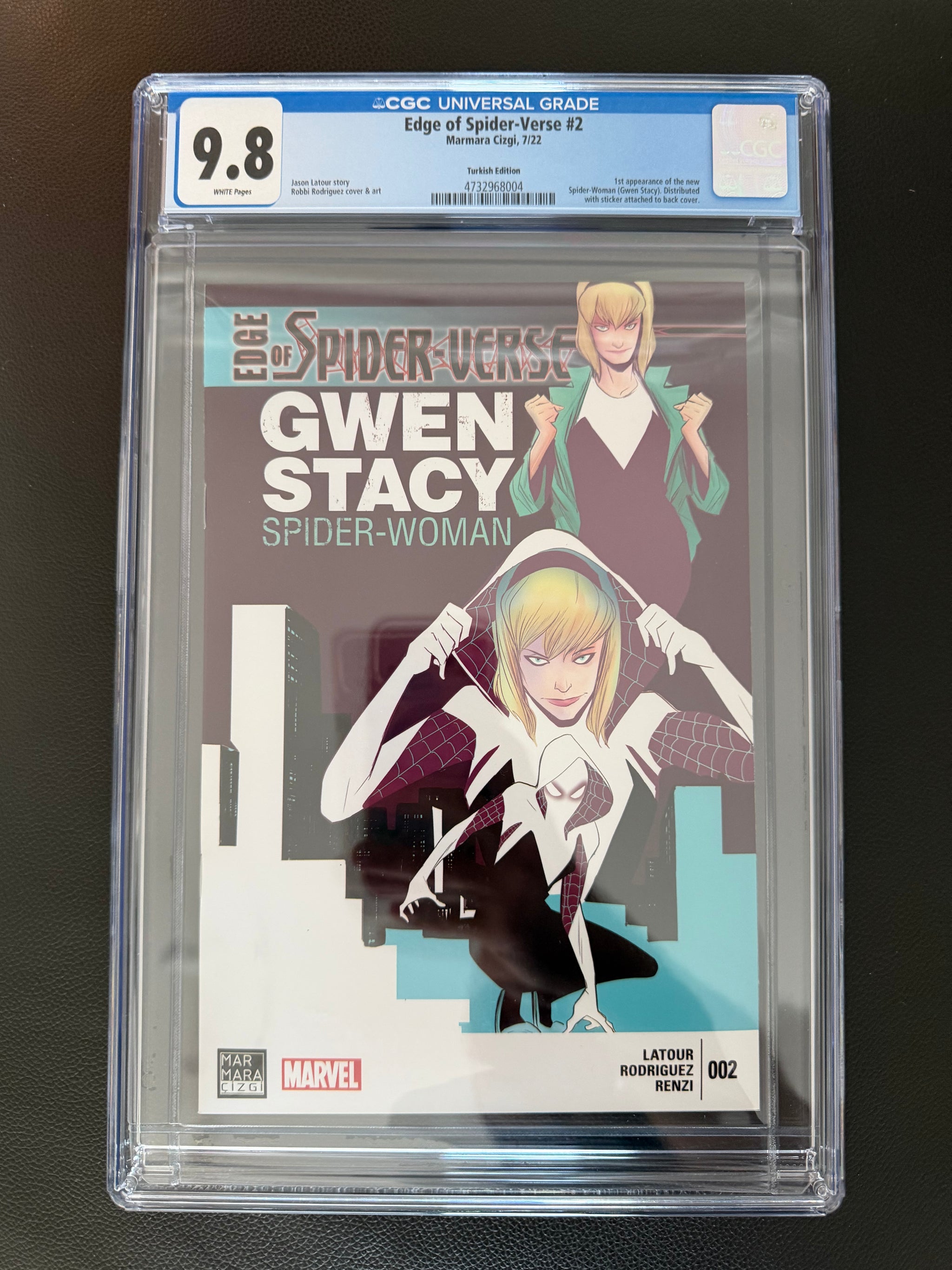 Edge of Spider-Verse #2 Turkish Edition CGC 9.8 – First Appearance of Spider-Gwen (Ghost-Spider)