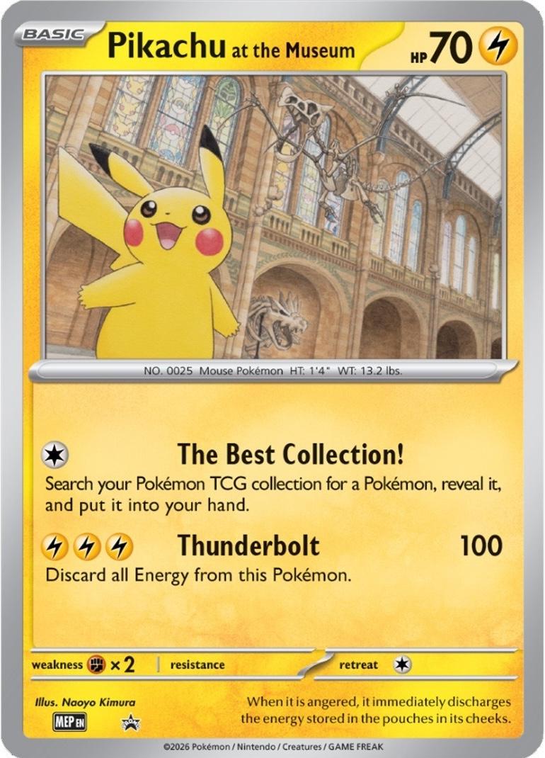 Pikachu at the Museum - Sealed Jumbo Promo Card