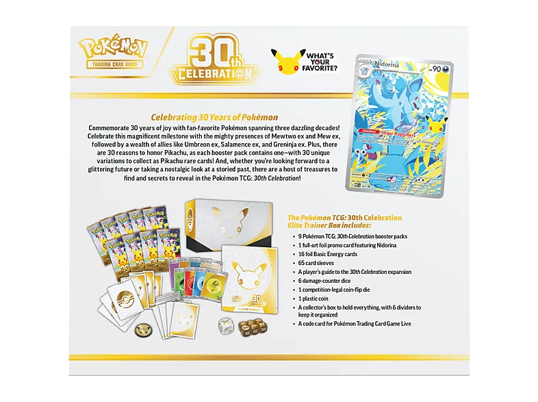 Pokémon TCG: 30th Celebration Elite Trainer Box (ETB)