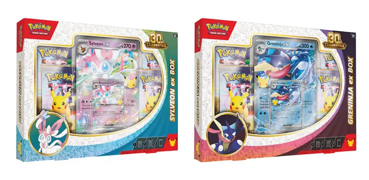 Pokémon TCG: 30th Celebration ex Box – Sylveon ex / Greninja ex