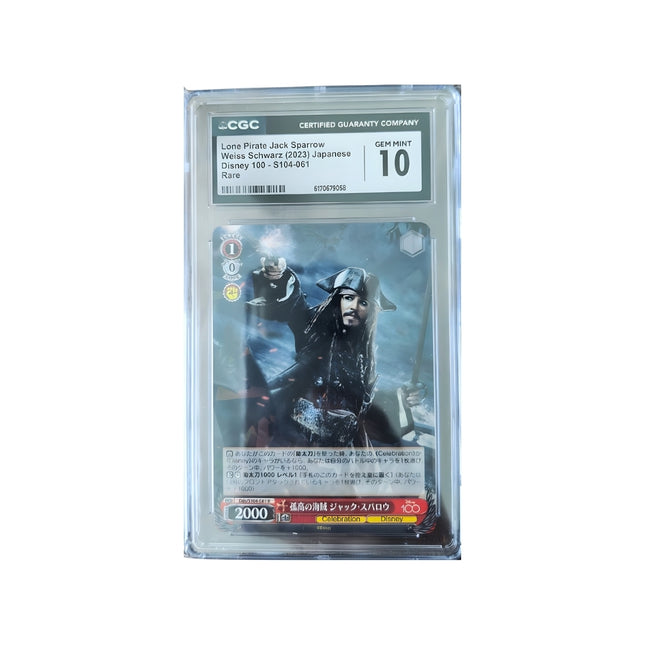 Jack Sparrow S104-061 JP - Weiss Schwarz Disney 100 - CGC 10