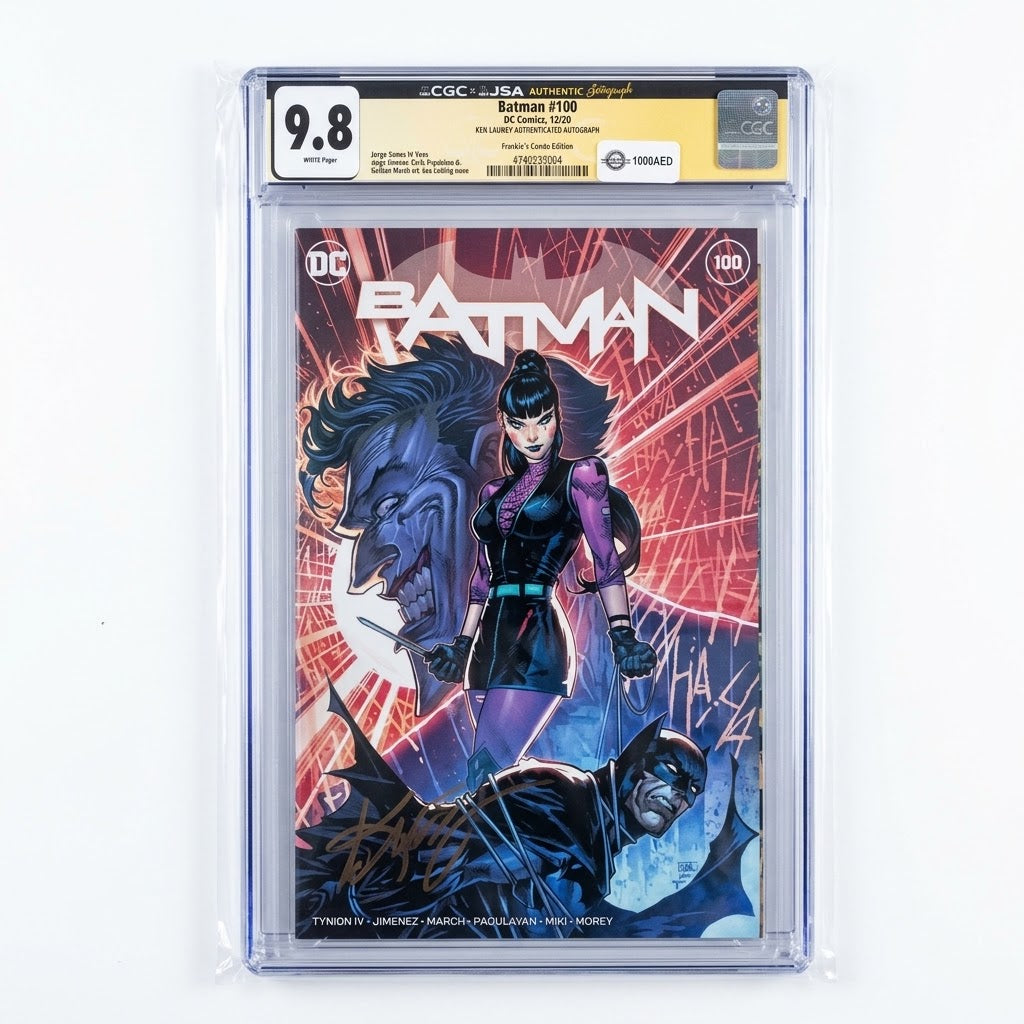 SIGNED: Batman #100 DC Comics 12/20 - Ken Laurey Authenticated Autograph CGC 9.8